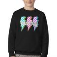 Lunch Lady Back To School Checkered First Day Of School Youth Crewneck Sweatshirt Lunch Lady Back To School Checkered First Day Of School Youth Crewneck Sweatshirt