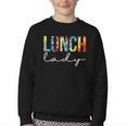Lunch Lady For Work Tie Dye Back To School Appreciation Day Youth Crewneck Sweatshirt Lunch Lady For Work Tie Dye Back To School Appreciation Day Youth Crewneck Sweatshirt