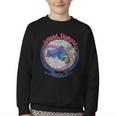 Lynyrd Skynyrd Skeleton Baseball Gun US Flag Cowboy Rock Fan Youth Crewneck Sweatshirt