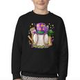 Mardi Gras Baseball Jester Hat Fleur De Lis Boys Girls Kids Youth Crewneck Sweatshirt Mardi Gras Baseball Jester Hat Fleur De Lis Boys Girls Kids Youth Crewneck Sweatshirt
