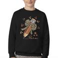 Melanin Pencil Leopard Bow Para Back To School Youth Crewneck Sweatshirt Melanin Pencil Leopard Bow Para Back To School Youth Crewneck Sweatshirt