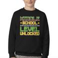 Middle School Level Unlocked Gamer Back To School Youth Crewneck Sweatshirt Middle School Level Unlocked Gamer Back To School Youth Crewneck Sweatshirt