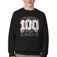 Mission 100 Days Complete Baseball 100th Day Of School Boys Youth Crewneck Sweatshirt