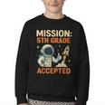 Mission Fifth 5th Grade Accepted Astronaut Back To School Youth Crewneck Sweatshirt