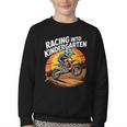 Motocross Back To School Dirt Bike Racing Into Kindergarten Youth Crewneck Sweatshirt Motocross Back To School Dirt Bike Racing Into Kindergarten Youth Crewneck Sweatshirt
