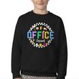 Office Squad Back To School Happy First Day Of School Youth Crewneck Sweatshirt