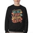 Oh Hey First Grade Cutie Back To School Youth Crewneck Sweatshirt