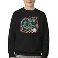 Outfield On Lockdown Baseball Defense Sports Youth Crewneck Sweatshirt
