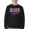 Outsiders Squad Tie Dye Back To School Women Appreciation Youth Crewneck Sweatshirt Outsiders Squad Tie Dye Back To School Women Appreciation Youth Crewneck Sweatshirt