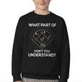 What Part Of Dont You Understand 6432 Baseball Youth Crewneck Sweatshirt