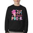 Pencil Bow Lil Miss Pre-K Pre-K Back To School Youth Crewneck Sweatshirt