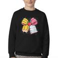 Pencil Coquette Bow Happy First Day Of School Back To School Youth Crewneck Sweatshirt Pencil Coquette Bow Happy First Day Of School Back To School Youth Crewneck Sweatshirt