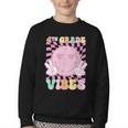 Pink 4th Grade Vibes Smile Face Back To School Fourth Grade Youth Crewneck Sweatshirt Pink 4th Grade Vibes Smile Face Back To School Fourth Grade Youth Crewneck Sweatshirt