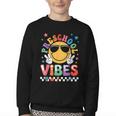 Preschool Vibes Groovy Back To School Girls Kids Youth Crewneck Sweatshirt Preschool Vibes Groovy Back To School Girls Kids Youth Crewneck Sweatshirt