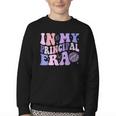 In My Principal Era Groovy School Headmaster Back To School Youth Crewneck Sweatshirt In My Principal Era Groovy School Headmaster Back To School Youth Crewneck Sweatshirt