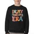 In My Principal Era Retro Groovy Back To School Principal Youth Crewneck Sweatshirt In My Principal Era Retro Groovy Back To School Principal Youth Crewneck Sweatshirt