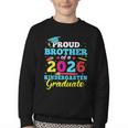 Proud Brother Of 2026 Kindergarten Graduate Back To School Youth Crewneck Sweatshirt Proud Brother Of 2026 Kindergarten Graduate Back To School Youth Crewneck Sweatshirt