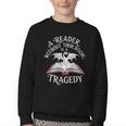 A Reader Without Their Book Is a Tragedy Back To School Youth Crewneck Sweatshirt