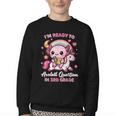 Ready To 3rd Grade Axolotl Questions Back To School Girls Youth Crewneck Sweatshirt
