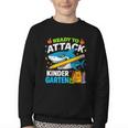 Ready To Attack Kindergarten Shark Back To School Kids Youth Crewneck Sweatshirt