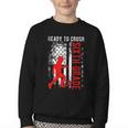 Ready To Crush Sixth Grade Soccer USA Flag Back To School Youth Crewneck Sweatshirt