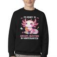 Ready To Kindergarten Axolotl Questions Back To School Girls Youth Crewneck Sweatshirt Ready To Kindergarten Axolotl Questions Back To School Girls Youth Crewneck Sweatshirt