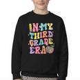 Retro Groovy In My Third Grade Era First Day Back To School Youth Crewneck Sweatshirt Retro Groovy In My Third Grade Era First Day Back To School Youth Crewneck Sweatshirt