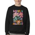 Retro Labor And Delivery Nurse Back To School Men Women Youth Crewneck Sweatshirt
