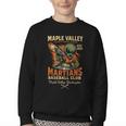Retro Minor League Maple Valley Martians Baseball Club Youth Crewneck Sweatshirt