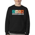 Retro Play Is Learning Back To School First Day Of School Youth Crewneck Sweatshirt