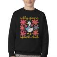 Retro Silly Goose Speech Therapy SLP Back To School Youth Crewneck Sweatshirt Retro Silly Goose Speech Therapy SLP Back To School Youth Crewneck Sweatshirt