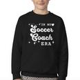 Retro In My Soccer Coach Era Back To School Youth Crewneck Sweatshirt