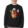Retro Vintage Baseball Hot Dogs Youth Crewneck Sweatshirt Retro Vintage Baseball Hot Dogs Youth Crewneck Sweatshirt