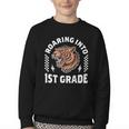 Roaring Into 1st Grade Roaring Tiger Back To School Boy Girl Youth Crewneck Sweatshirt Roaring Into 1st Grade Roaring Tiger Back To School Boy Girl Youth Crewneck Sweatshirt