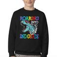 Roaring Into 2Nd Grade DinosaurRex Back To School Youth Crewneck Sweatshirt Roaring Into 2Nd Grade DinosaurRex Back To School Youth Crewneck Sweatshirt