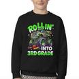 Rollin' Into 3rd Grade Monster Truck Back To School Boys Youth Crewneck Sweatshirt