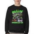 Rollin' Into Kindergarten Monster Truck Back To School Boys Youth Crewneck Sweatshirt Rollin' Into Kindergarten Monster Truck Back To School Boys Youth Crewneck Sweatshirt