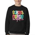 School Nurse Appreciation Day Coquette Bow Back To School Youth Crewneck Sweatshirt