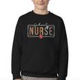 School Nurse Leopard Women School Nurses Back To School Youth Crewneck Sweatshirt