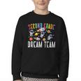 Second Grade Dream Team Astronaut 2nd Grade Back To School Youth Crewneck Sweatshirt