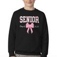 Senior 2027 Floral Pink Bow Back To School Class Of 2027 Youth Crewneck Sweatshirt Senior 2027 Floral Pink Bow Back To School Class Of 2027 Youth Crewneck Sweatshirt