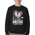 Senior Mom Class Of 2026 Baseball Graduation Heart Youth Crewneck Sweatshirt Senior Mom Class Of 2026 Baseball Graduation Heart Youth Crewneck Sweatshirt