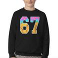 Six Seven Baseball Drip Youth Crewneck Sweatshirt