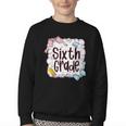 Sixth Grade Back To School For Girls Pink Notebook Youth Crewneck Sweatshirt Sixth Grade Back To School For Girls Pink Notebook Youth Crewneck Sweatshirt
