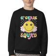 Sixth Grade Squad Smile Retro Back To School 6th Grade Youth Crewneck Sweatshirt