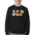 SLP Groovy Women Appreciation Day Hello Back To School Youth Crewneck Sweatshirt SLP Groovy Women Appreciation Day Hello Back To School Youth Crewneck Sweatshirt