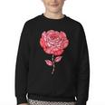 Sporty Rose Graphic With Baseball And Rugby Ball Petals Youth Crewneck Sweatshirt Sporty Rose Graphic With Baseball And Rugby Ball Petals Youth Crewneck Sweatshirt