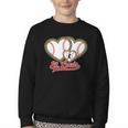 St Louis Leopard Heart Baseball Batter Boys Fan Youth Crewneck Sweatshirt St Louis Leopard Heart Baseball Batter Boys Fan Youth Crewneck Sweatshirt