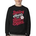 Stealing Hearts Like I Steal Bases Cute Baseball Boys Youth Crewneck Sweatshirt Stealing Hearts Like I Steal Bases Cute Baseball Boys Youth Crewneck Sweatshirt