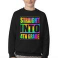 Straight Into 4th Grade Fourth Grade Back To School Youth Crewneck Sweatshirt Straight Into 4th Grade Fourth Grade Back To School Youth Crewneck Sweatshirt